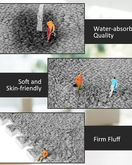 10 Piese Covor tip Puzzle, Spuma EVA, Pufos