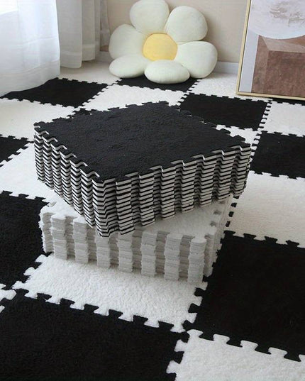 10 Piese Covor tip Puzzle, Spuma EVA, Pufos