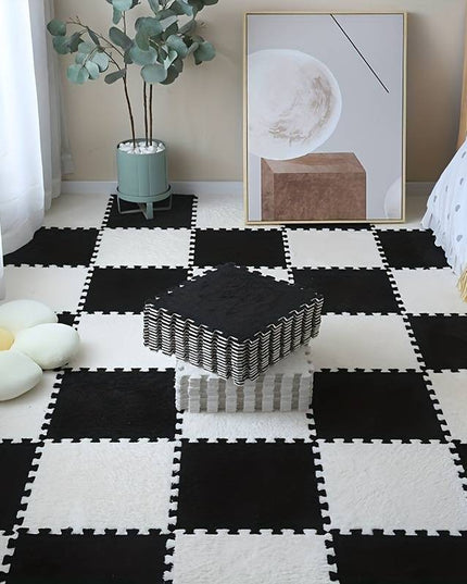 10 Piese Covor tip Puzzle, Spuma EVA, Pufos