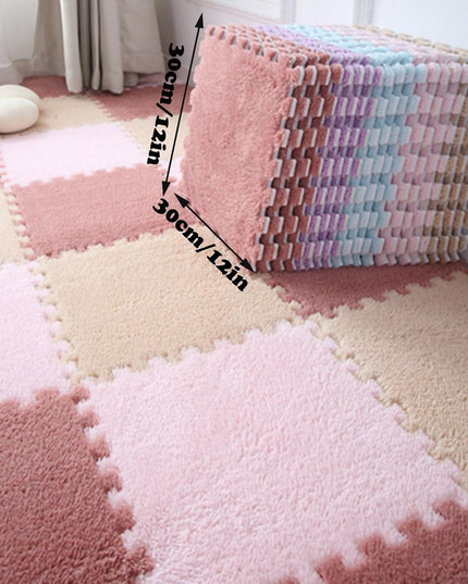 10 Piese Covor tip Puzzle, Spuma EVA, Pufos