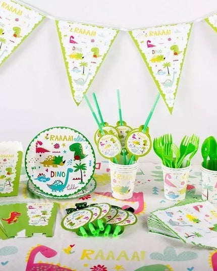 10 Stegulete Tip Banner, Colectia Dino Park,din Hartie Cretata