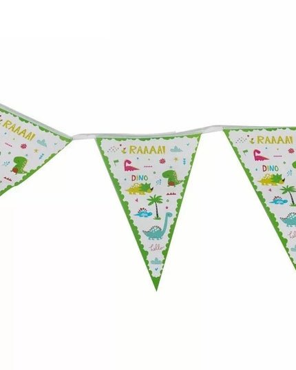 10 Stegulete Tip Banner, Colectia Dino Park,din Hartie Cretata