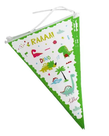 10 Stegulete Tip Banner, Colectia Dino Park,din Hartie Cretata