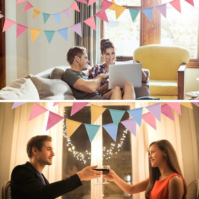 10 Stegulete Tip Banner, Colectia LA MULTI ANI , Lungime, din Hartie Cretata