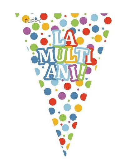 10 Stegulete Tip Banner, Colectia LA MULTI ANI , Lungime, din Hartie Cretata