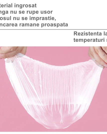 100 Folie de Protectie Elastica pentru Alimente si Boluri material plastic, prospetime, diametrul 12 -