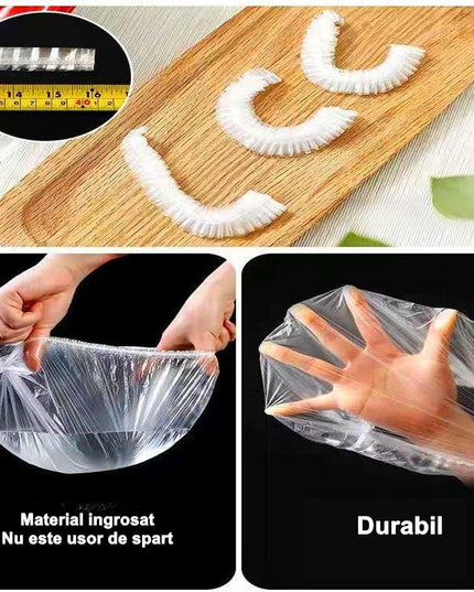 100 Folie de Protectie Elastica pentru Alimente si Boluri material plastic, prospetime, diametrul 12 -