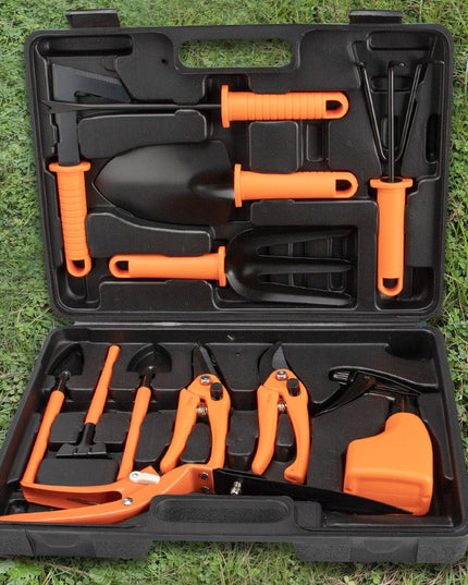 12 accesorii pentru gradinarit geanta depozitare inclusa, otel inoxidabil