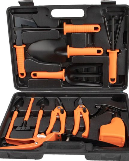 12 accesorii pentru gradinarit geanta depozitare inclusa, otel inoxidabil