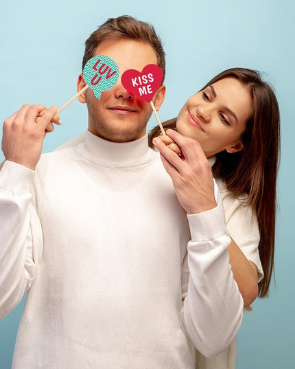 12 Accesorii pentru Petrecere, Props pentru Photo Corner, Tematica Iubire