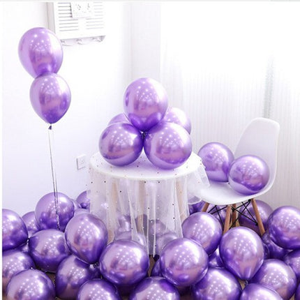 12 Baloane, din Latex Chrome