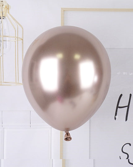 12 Baloane, din Latex Chrome,Sampanie