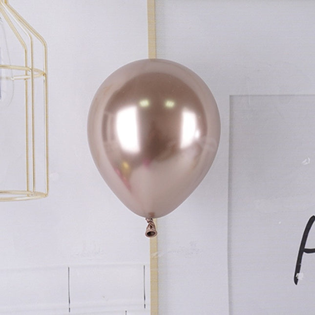 12 Baloane, din Latex Chrome,Sampanie