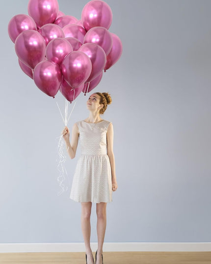 12 Baloane, din Latex Chrome