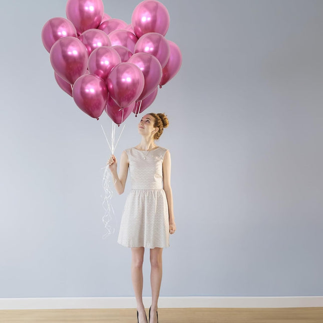 12 Baloane, din Latex Chrome