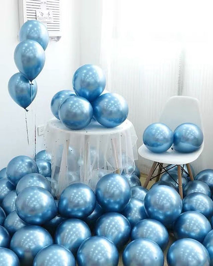 12 Baloane, din Latex Chrome