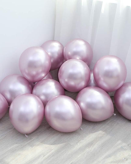 12 Baloane, din Latex Chrome