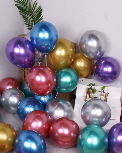 12 Baloane, din Latex Chrome