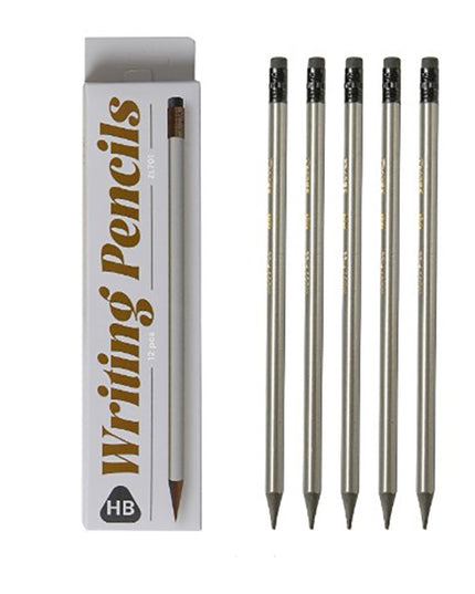 12 Creioane Negre, HB, pentru Scoala, cu Radiera, Model