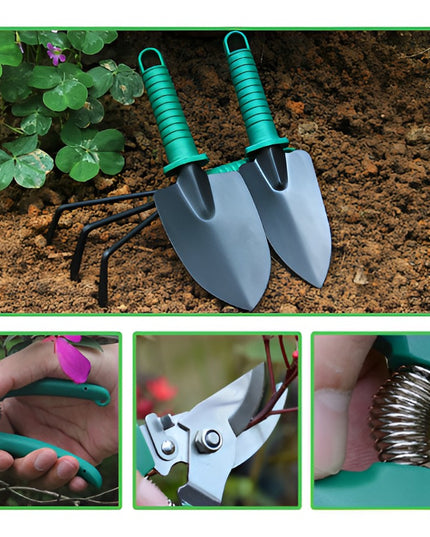 12 Unelte de Gradina, pentru Plantare Prelucrare Sol si Ingrijire Plante, Material PVC si Cardboard, Inclusa