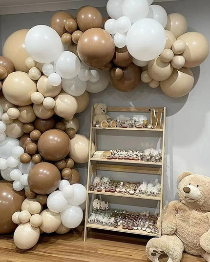 Baloane din Latex pentru Arcada, Mix din 125 baloane, Model Petrecere pentru Arcada, Baloane Party,,Pai si Adeziv inclus in pachet