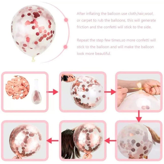 15 baloane pentru petrecere, rose gold