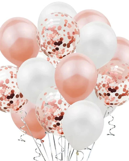 15 baloane pentru petrecere, rose gold