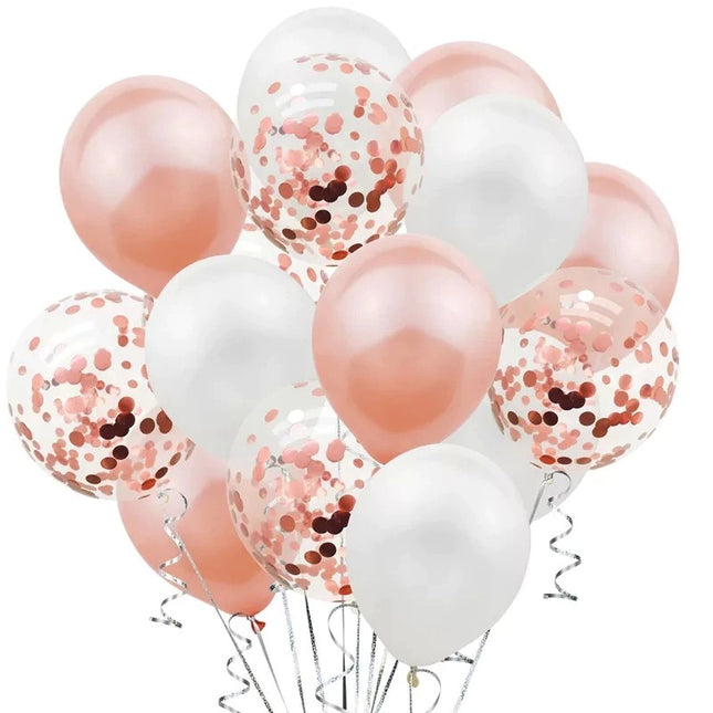 15 baloane pentru petrecere, rose gold