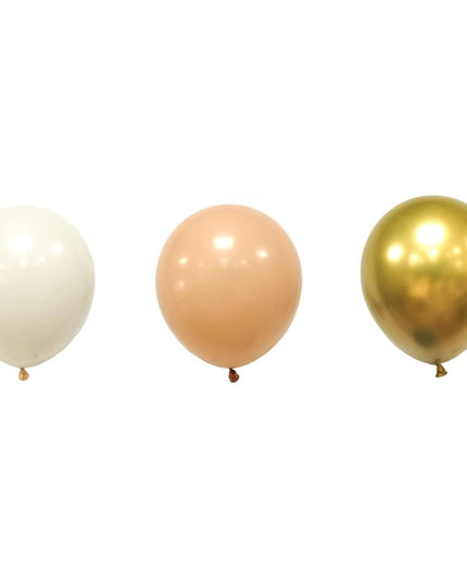 16 Baloane din Latex Metalizate, Model Party