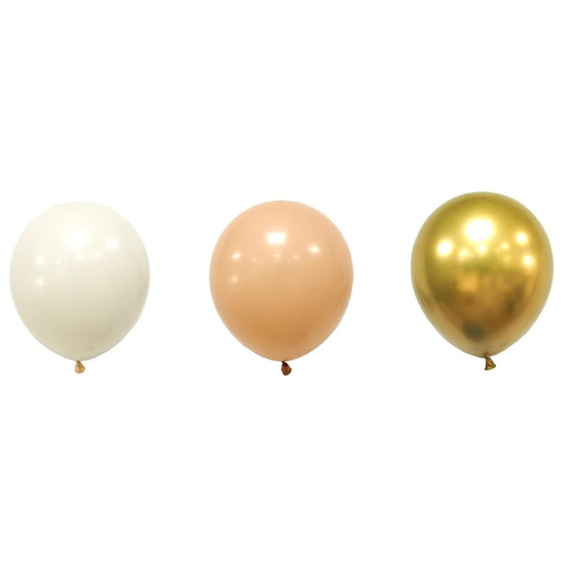 16 Baloane din Latex Metalizate, Model Party