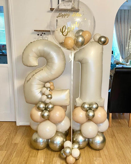 16 Baloane din Latex Metalizate, Model Party