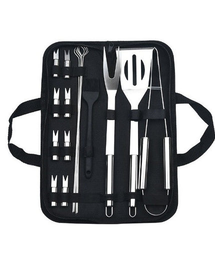 16 Ustensile pentru Gratar, din Otel Inoxidabil, Geanta Oxford