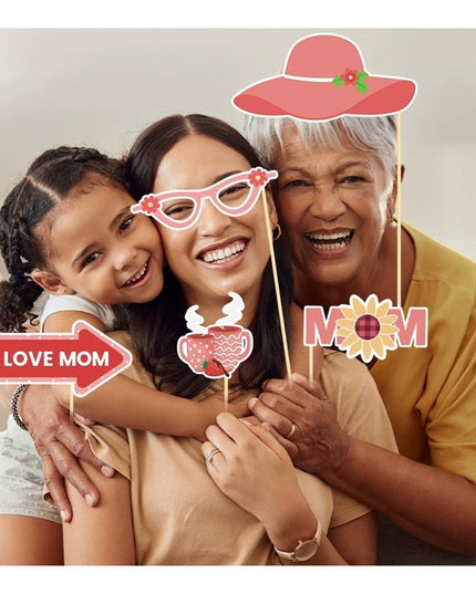 18 Accesorii pentru Petrecere, Props pentru Photo Corner, Tematica Ziua Mamei