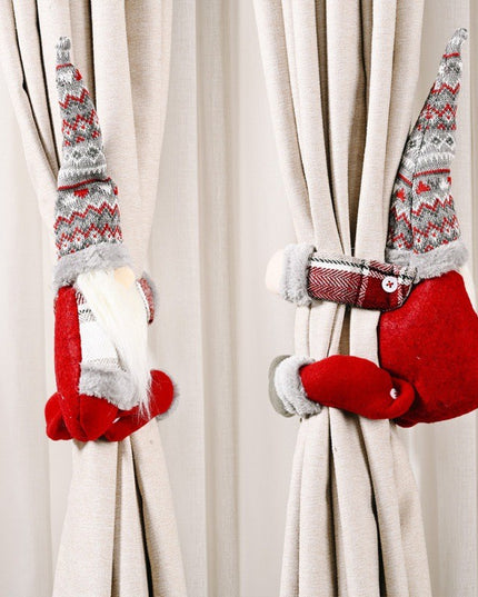 Clema pentru perdea prindere cu arici, model gnom, material textil/poliester