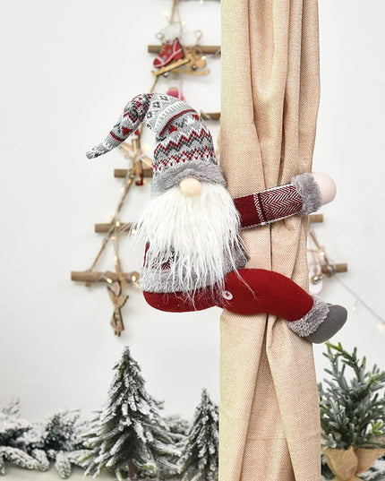 Clema pentru perdea prindere cu arici, model gnom, material textil/poliester