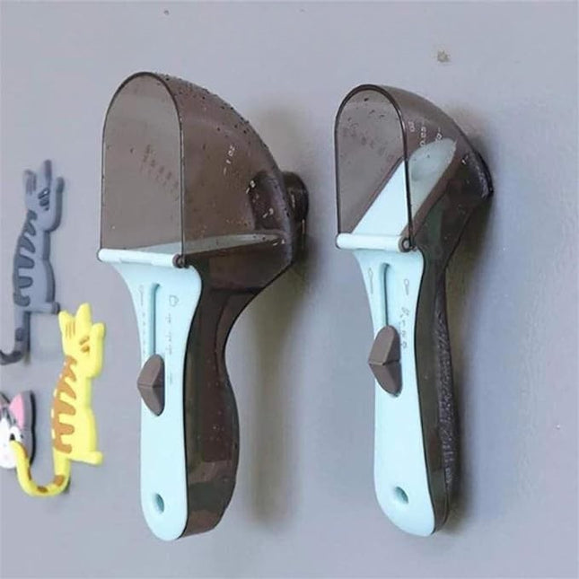 2 Cupe Gradate pentru Bucatarie, Cupe de Masurat Reglabile, Ergonomic, Confortabil, pentru Lichide si Solide, Volum ajustabil 5-30ml, 30-130ml, Culoare