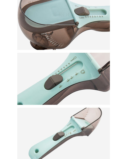 2 Cupe Gradate pentru Bucatarie, Cupe de Masurat Reglabile, Ergonomic, Confortabil, pentru Lichide si Solide, Volum ajustabil 5-30ml, 30-130ml, Culoare