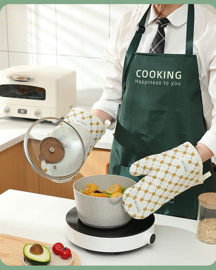 2 manusi cuptor manusa de bucatarie, rezistenta 330 grade, textil si cauciuc