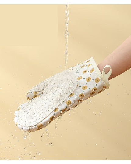 2 manusi cuptor manusa de bucatarie, rezistenta 330 grade, textil si cauciuc