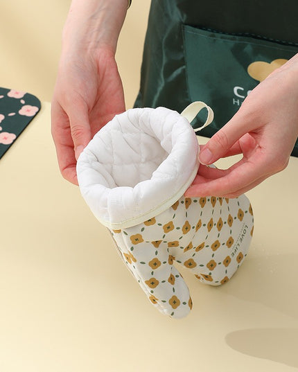 2 manusi cuptor manusa de bucatarie, rezistenta 330 grade, textil si cauciuc