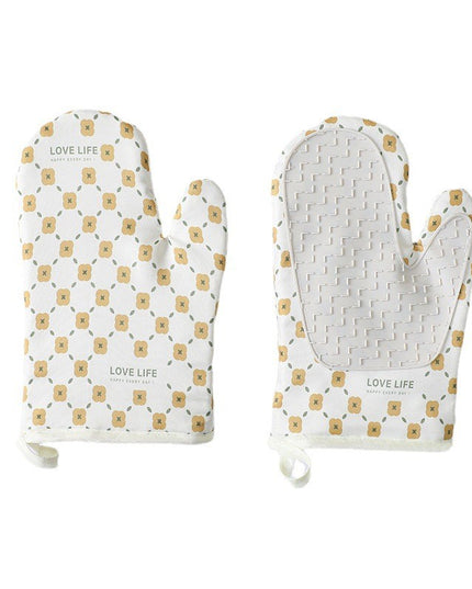 2 manusi cuptor manusa de bucatarie, rezistenta 330 grade, textil si cauciuc