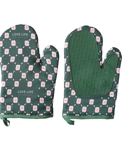 2 manusi cuptor manusa de bucatarie, rezistenta 330 grade, textil si cauciuc