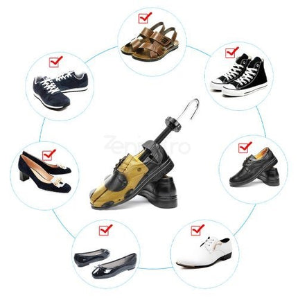 2 Sanuri/Calapoade Reglabilile, pentru Alungit si Largit Pantofi, Geanta si Incaltator Incluse, Universale, Unisex, din ABS Premium, Arc, Marime 30 - 36