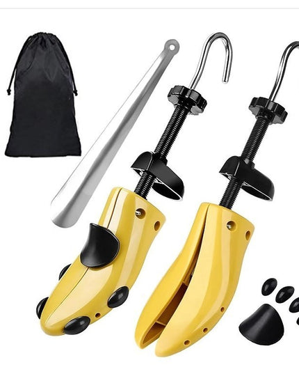 2 Sanuri/Calapoade Reglabilile, pentru Alungit si Largit Pantofi, Geanta si Incaltator Incluse, Universale, Unisex, din ABS Premium, Arc, Marime 30 - 36