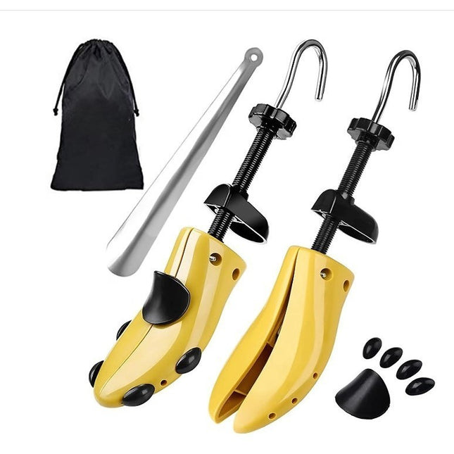 2 Sanuri/Calapoade Reglabilile, pentru Alungit si Largit Pantofi, Geanta si Incaltator Incluse, Universale, Unisex, din ABS Premium, Arc, Marime 30 - 36