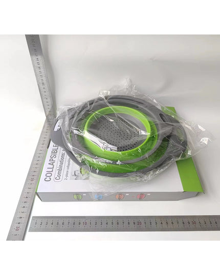 2 strecuratori pliabile din silicon alimentar cu manere, fund antiaderent si antialunecare, rotunda, doua dimensiuni, usor de depozitat, compatibil cu masina de spalat vase