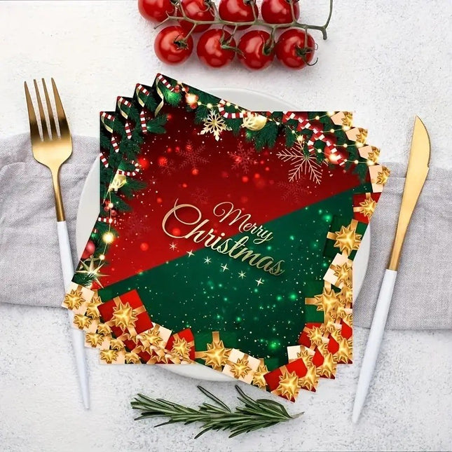 20 de Servetele de Masa, Merry Christmas, Tematica Craciun