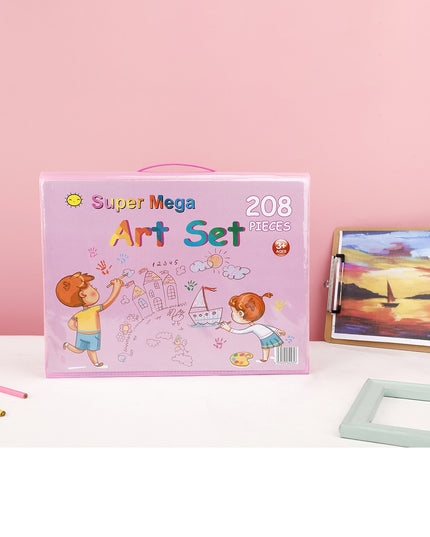 Set 208 Piese, Complet pentru Pictura si Desen, Tip Servieta, 3-12 Ani, 32 x 27 x 5 cm