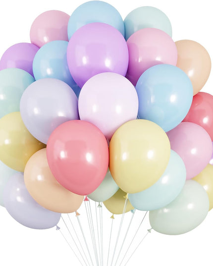 25 Baloane din Latex, Model Party,Multicolore, Culori Pale, 1 g