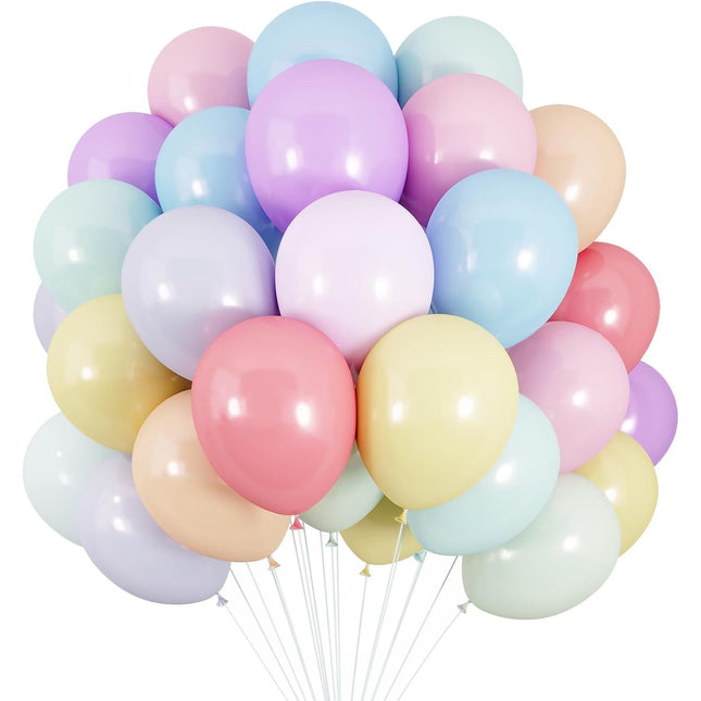 25 Baloane din Latex, Model Party,Multicolore, Culori Pale, 1 g